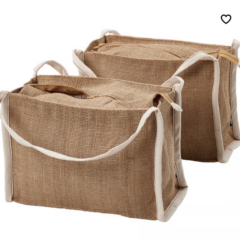 IKEA “GULLRISMOTT” Burlap style bag, 9.5 qt, 2 pack
